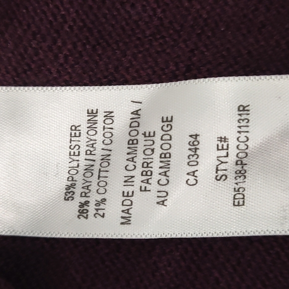 Wine coloured sweater with open arms - Picture 5 of 5